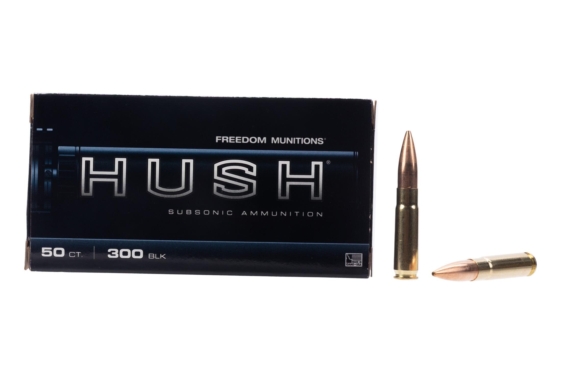 Freedom Munitions HUSH 220 gr HPBT 300 Blackout Ammunition - 50 Rounds